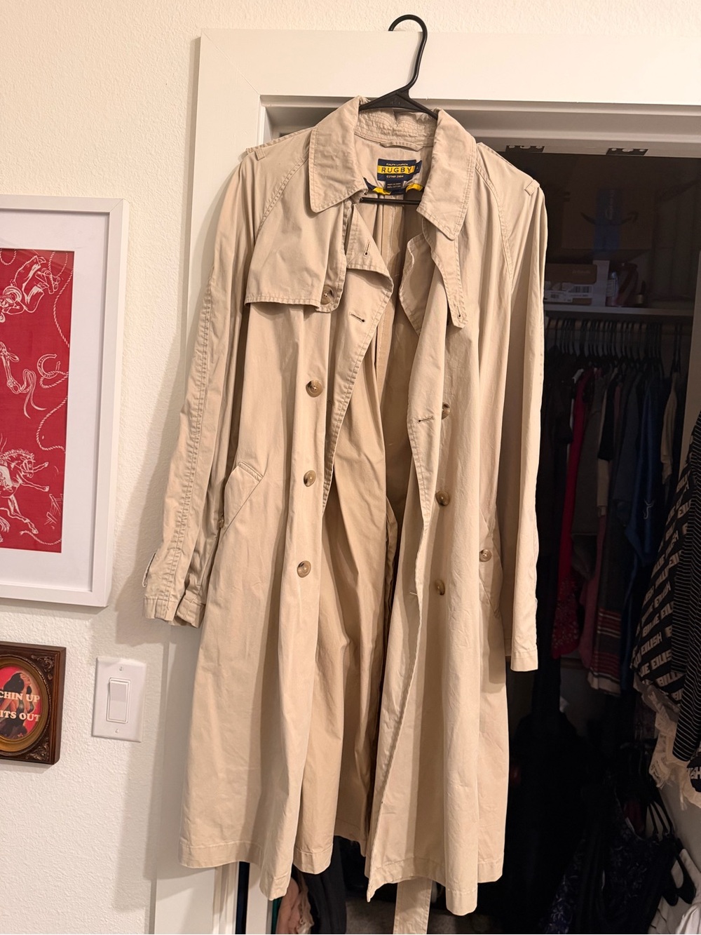 Ralph Lauren Beige Double-Breasted Trench Coat